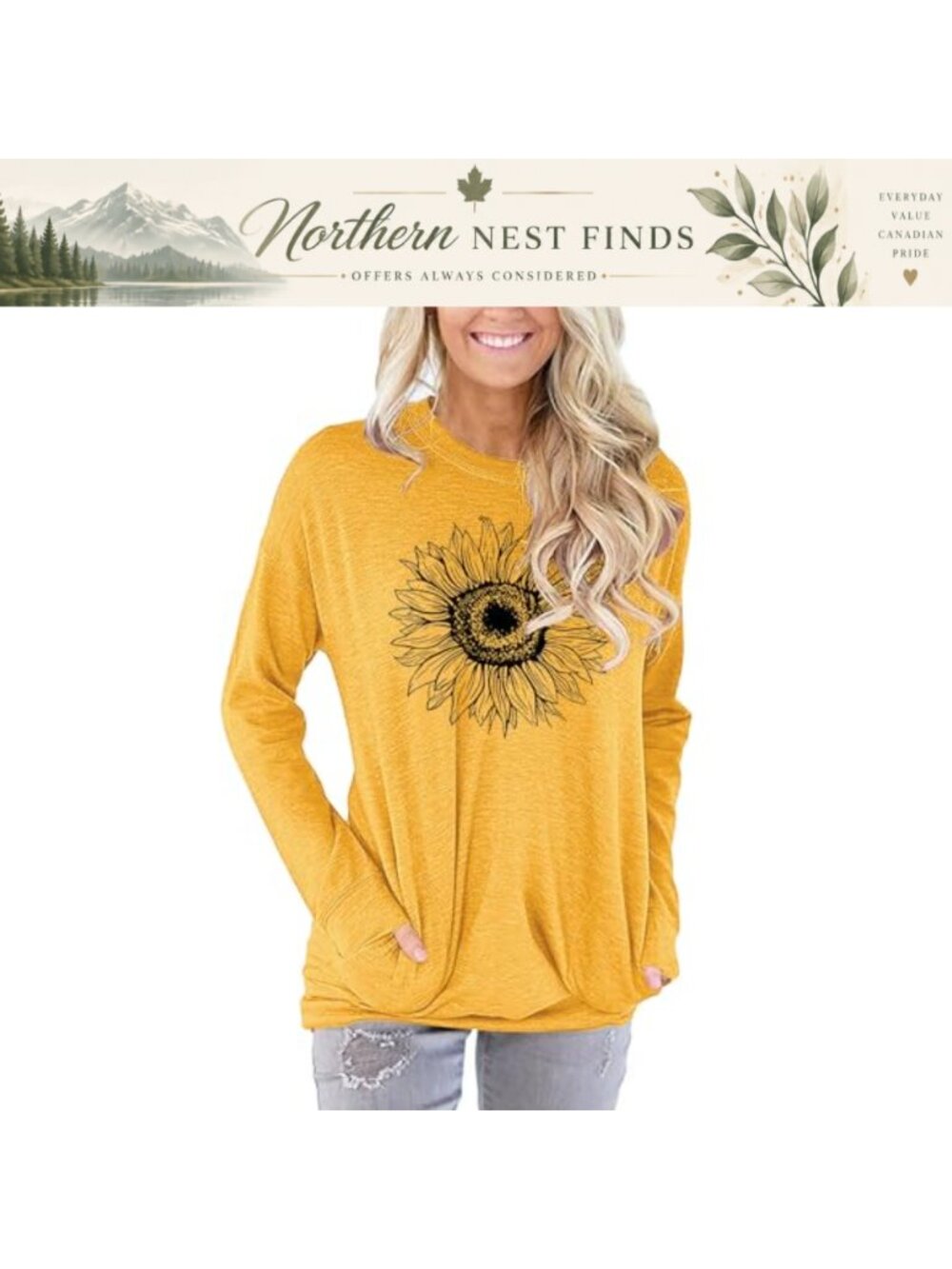 Long Sleeve Tunic Top Casual Sweater Round Neck Pullover